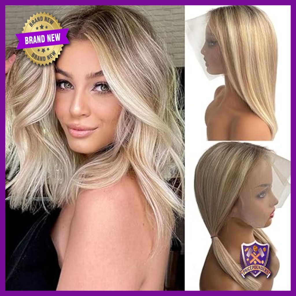 13x4 Lace Front Human Hair Bob Wig 8 Inch Pre Plucked Baby Hair